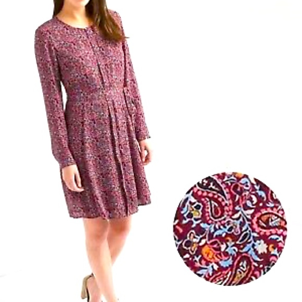 GAP - Floral Paisley Shirt Dress knee length